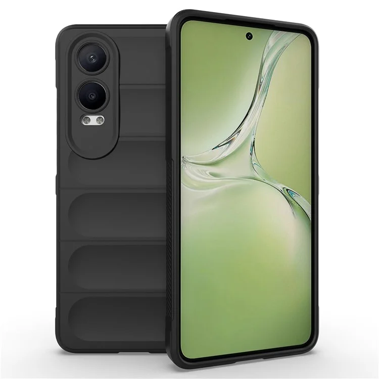 For OnePlus Nord CE4 Lite 5G / Oppo K12x 5G (China) Case Drop-Proof Soft TPU Mobile Phone Cover - Black