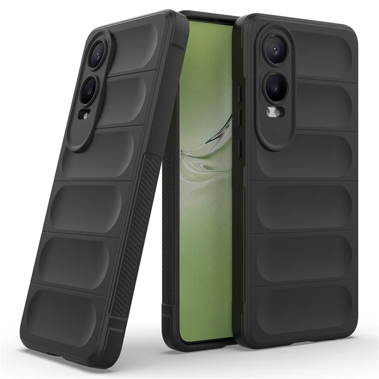 For OnePlus Nord CE4 Lite 5G / Oppo K12x 5G (China) Case Drop-Proof Soft TPU Mobile Phone Cover - Black