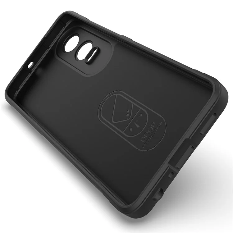 For OnePlus Nord CE4 Lite 5G / Oppo K12x 5G (China) Case Drop-Proof Soft TPU Mobile Phone Cover - Black