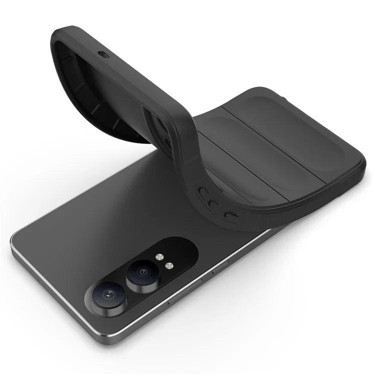 For OnePlus Nord CE4 Lite 5G / Oppo K12x 5G (China) Case Drop-Proof Soft TPU Mobile Phone Cover - Black