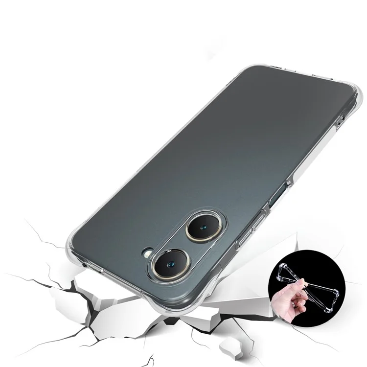Для vivo Y28s 5G Clear Case Anti-Drop Soft TPU Phone Cover