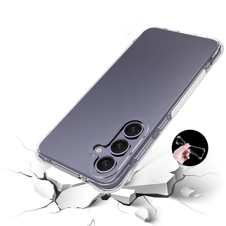 Для Samsung Galaxy S24 FE Clear Case Anti-Shock TPU Phone Cover Reinforced Corners