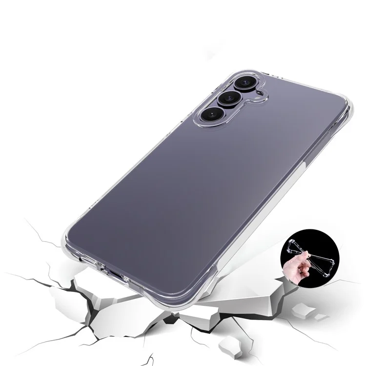 Для Samsung Galaxy S24 FE Clear Case Anti-Shock TPU Phone Cover Reinforced Corners
