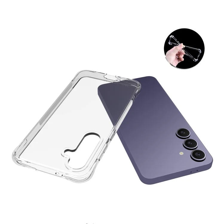 Для Samsung Galaxy S24 FE Clear Case Anti-Shock TPU Phone Cover Reinforced Corners