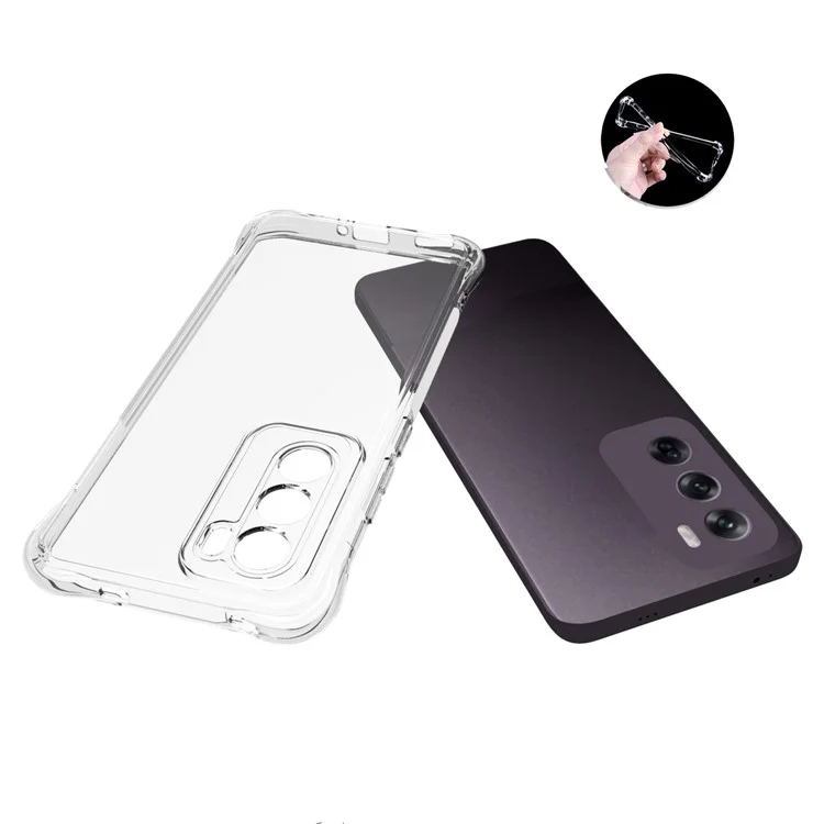 For Oppo Reno12 5G (Global) Case Shockproof Transparent TPU Phone Cover