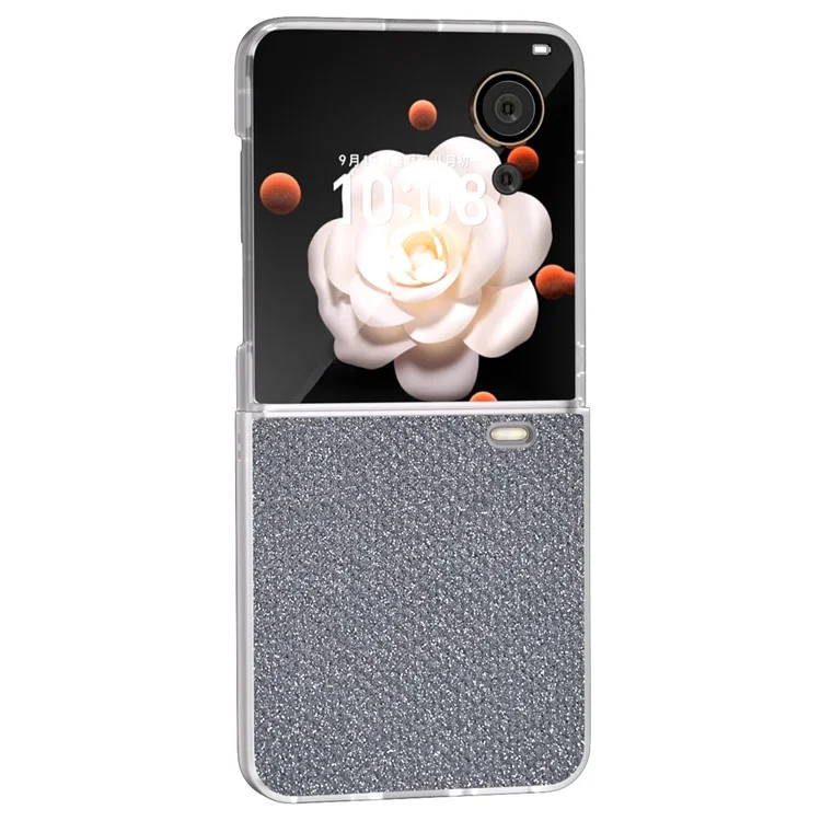 Funda para teléfono Flip 5G For Honor Magic V Antideslizante Agarre en Piel+PC - Negro