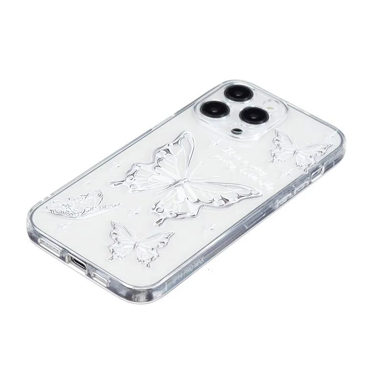 Para iPhone 15 Pro Case Pattern Printing Anti-Drop TPU Phone Cover - Mariposa