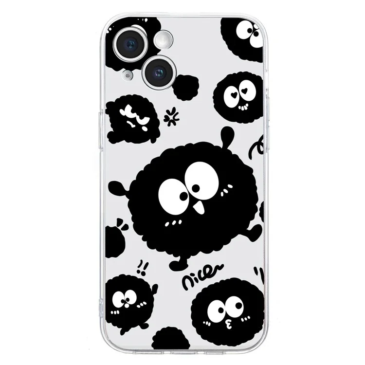 iPhone 15 Hülle Soft TPU Slim Telefonhülle Musteraufdruck - Schwarzer Backstein