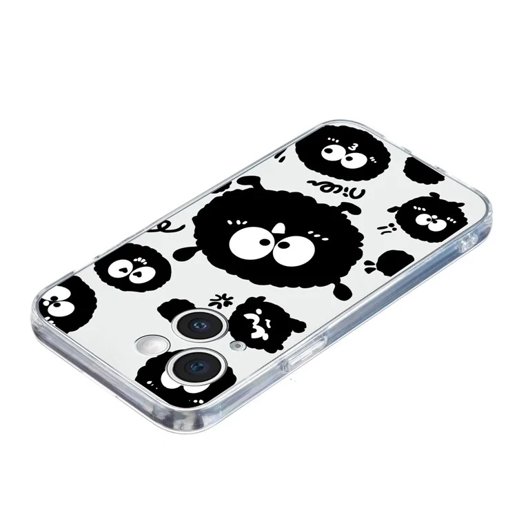 iPhone 15 Hülle Soft TPU Slim Telefonhülle Musteraufdruck - Schwarzer Backstein