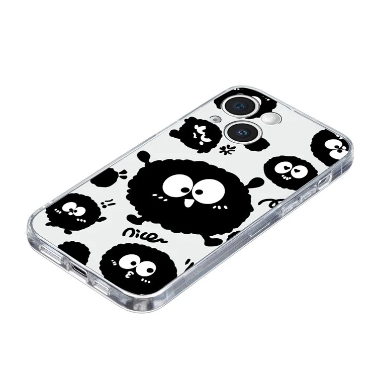 iPhone 15 Hülle Soft TPU Slim Telefonhülle Musteraufdruck - Schwarzer Backstein