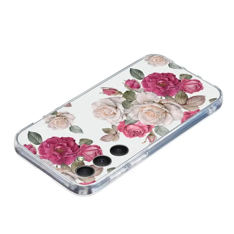 Para Samsung Galaxy A54 5G TPU Case Pattern Print Protective Phone Cover - Peony