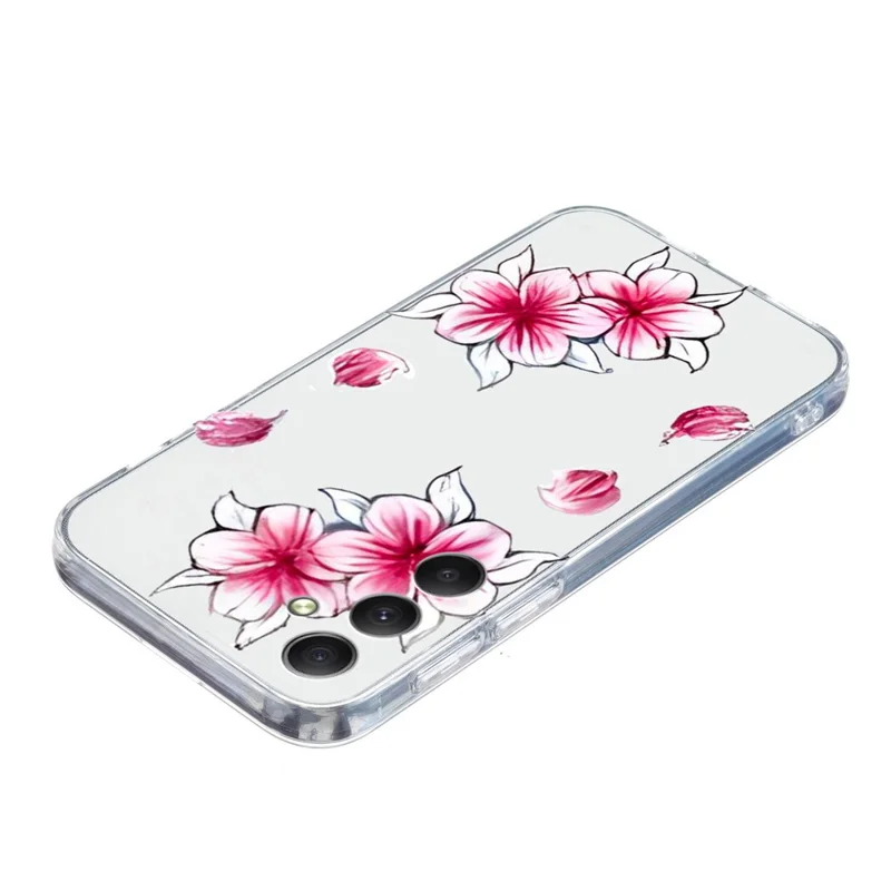 For Samsung Galaxy A15 4G / 5G Case Pattern Print Back Cover TPU Phone Shell - Cherry Blossom