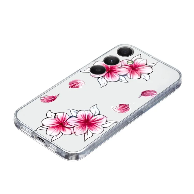 Para Samsung Galaxy A55 5G Case Pattern Printing Phone TPU Cover Clear Edge - Cherry Blossom