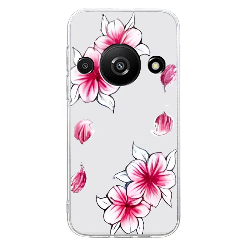 For Xiaomi Redmi A3 4G / Poco C61 4G TPU Case Pattern Printing Phone Back Cover - Cherry Blossom
