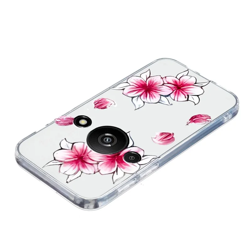For Xiaomi Redmi A3 4G / Poco C61 4G TPU Case Pattern Printing Phone Back Cover - Cherry Blossom