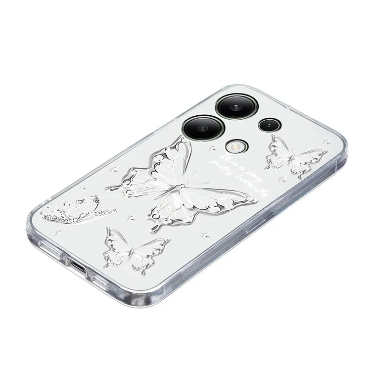 Pour Xiaomi Redmi Note 13 5G Coque Mince TPU Housse de Téléphone Motif Imprimé - Papillon