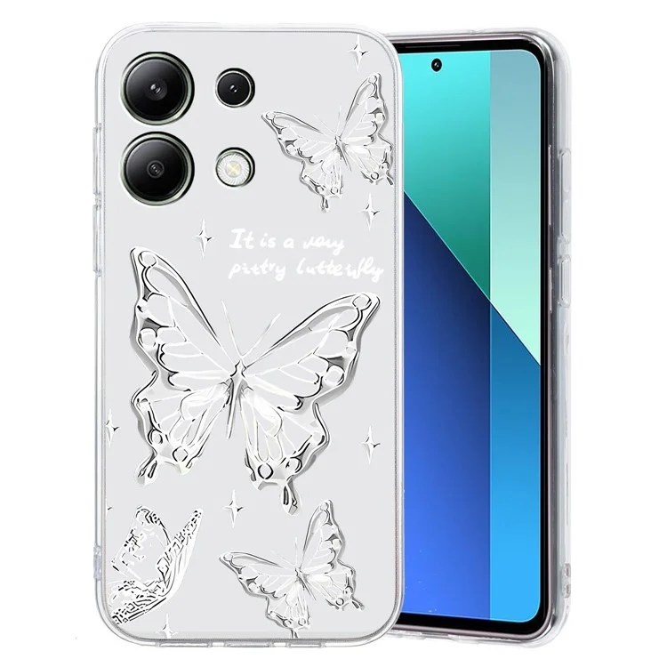 Чехол для Xiaomi Redmi Note 13 4G, защитный ТПУ-чехол с печатным рисунком - Бабочка