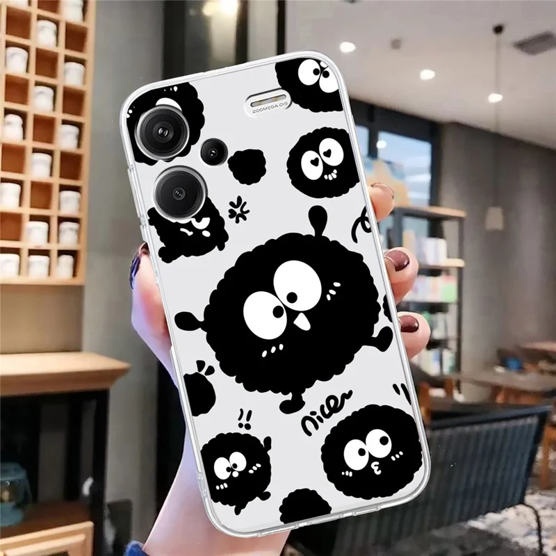 For Xiaomi Redmi Note 13 Pro+ 5G Case Soft TPU Pattern Printing Phone Cover - Black Briquette