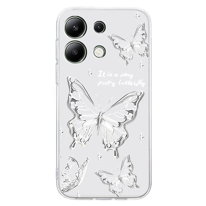 For Xiaomi Redmi Note 13 Pro 5G / Poco X6 5G TPU Case Pattern Printing Back Cover - Butterfly