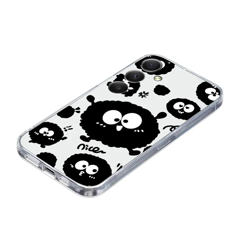 Für Samsung Galaxy S24 FE Case Soft TPU Muster Printing Slim Phone Cover - Schwarzer Backstein