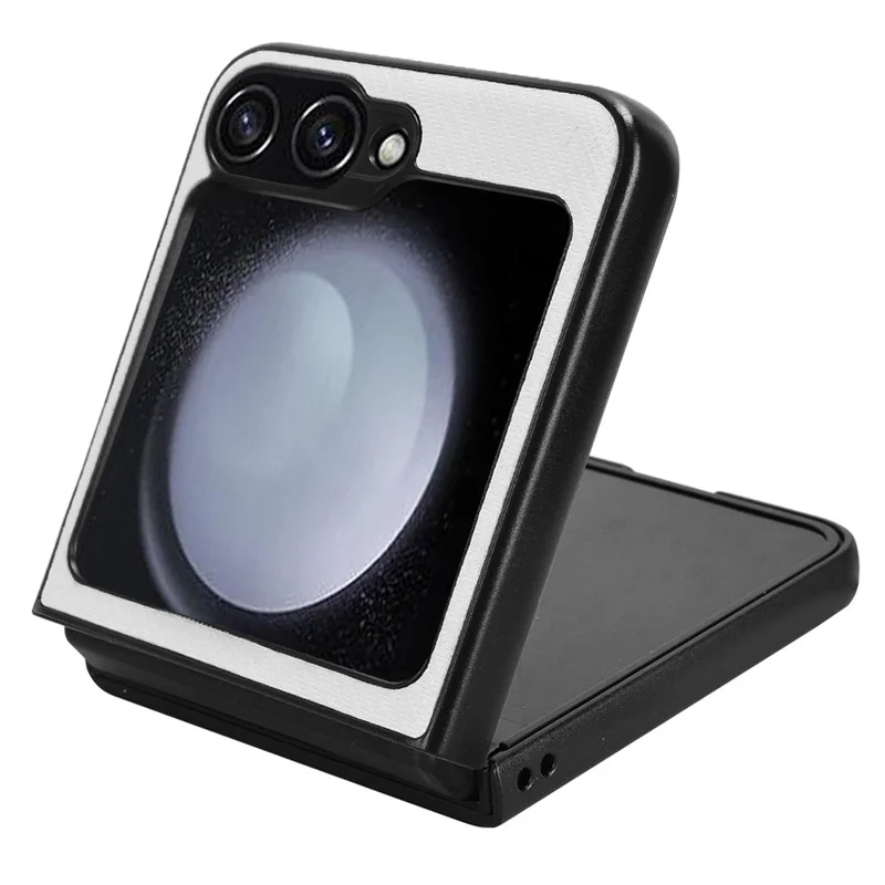 For Samsung Galaxy Z Flip7 FE 5G / Z Flip6 5G Case Carbon Fiber Texture PU+PC Drop-Proof Phone Shell - White