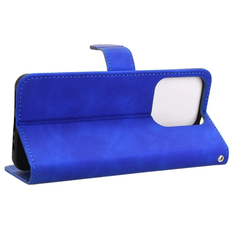 For Realme Note 60x 4G / C63 4G / C61 4G Case Skin-Touch PU Leather Flip Wallet Phone Cover - Blue