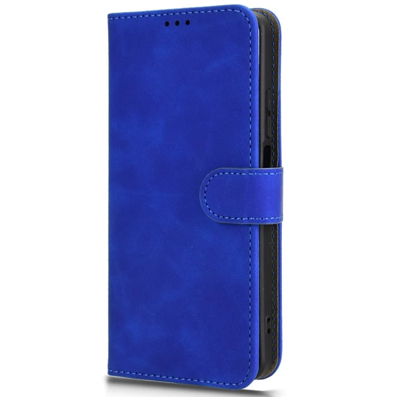 For Realme Note 60x 4G / C63 4G / C61 4G Case Skin-Touch PU Leather Flip Wallet Phone Cover - Blue
