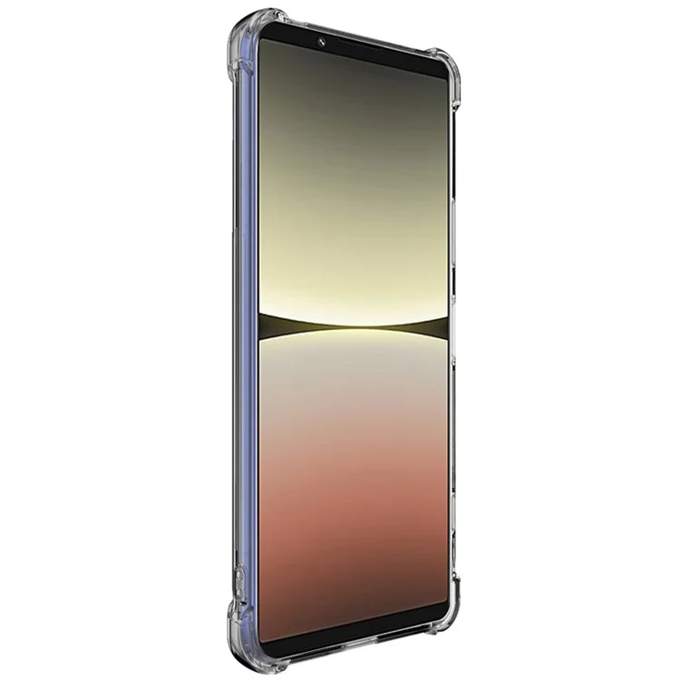 IMAK Pour Sony Xperia 5 IV 5G Étui de protection anti-chute Airbag TPU Transparent Anti-rayures - Noir transparent
