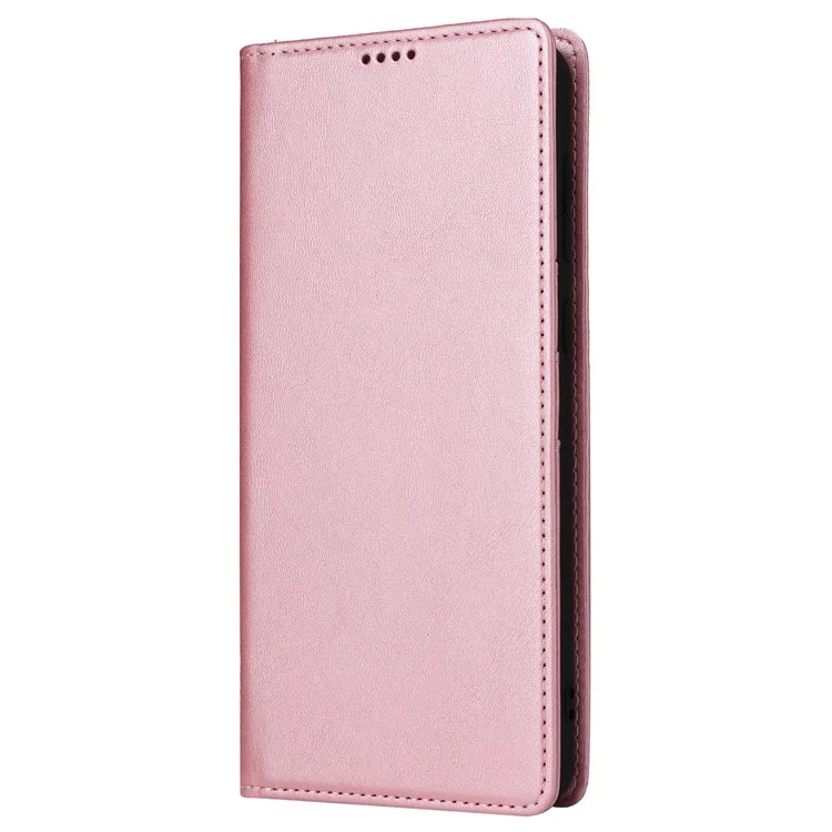 For Samsung Galaxy A73 5G Case RFID Blocking PU Leather Flip Phone Cover Stand - Pink