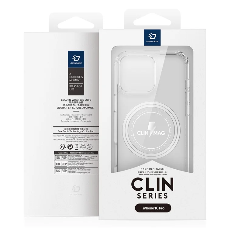 DUX DUCIS Clin Series for iPhone 16 Pro Case Compatible with MagSafe PC+TPU Clear Phone Cover