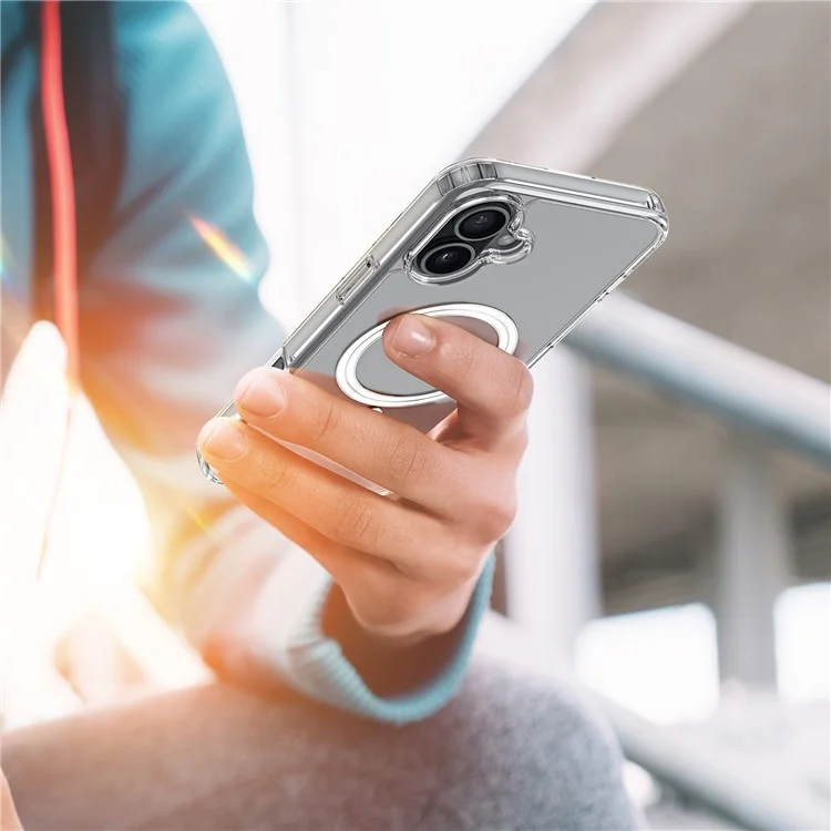 DUX DUCIS Clin Series for iPhone 16 Plus Magnetic Case Anti-Scratch Clear PC+TPU Phone Cover