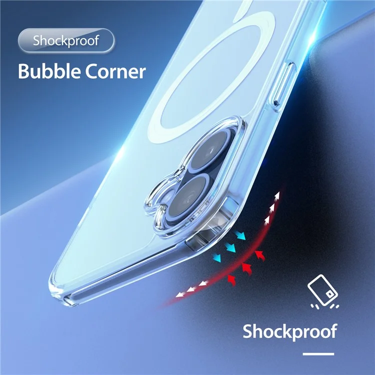 DUX DUCIS Clin Series for iPhone 16 Clear Case PC+TPU Phone Cover Compatible with MagSafe