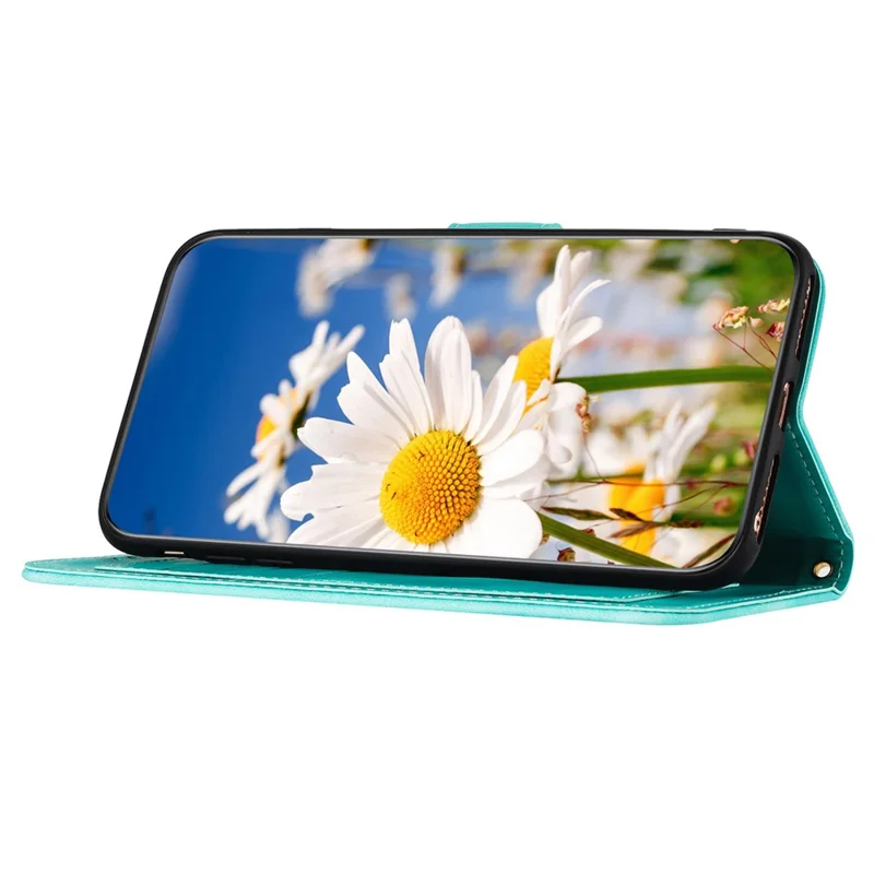 For Sony Xperia 10 VI Case Card Holder PU Leather Phone Cover Pattern Printed - Green