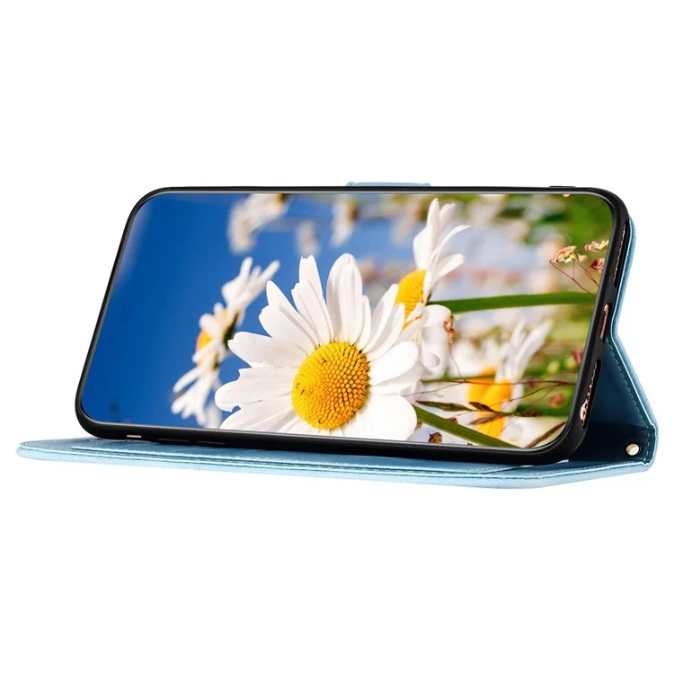 For Xiaomi Redmi Note 13 5G Case Pattern Printing Leather Phone Cover - Baby Blue