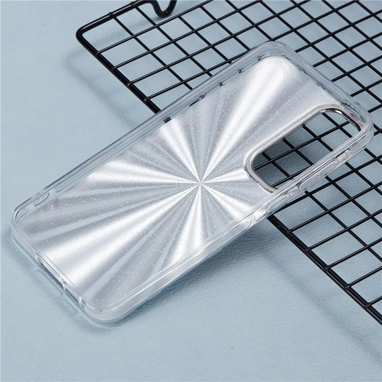 Para Samsung Galaxy A55 5G Case Borboleta Padrão TPU+PC Laser Bling Phone Cover - AB1