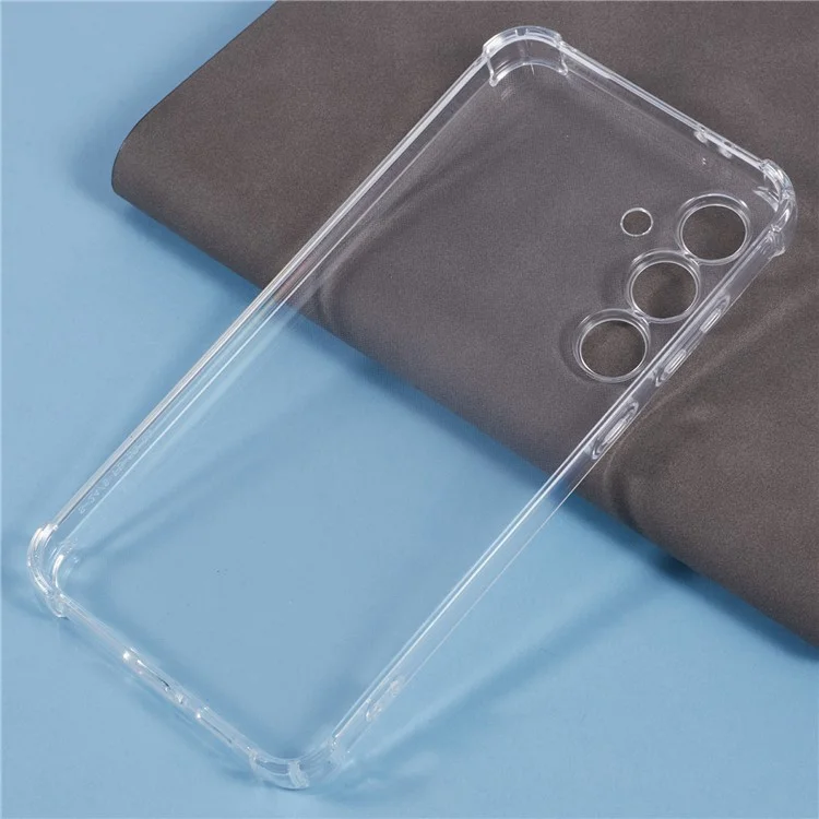 Pour Samsung Galaxy S24 FE Clear Case Four Corner Reinforced Protective Soft TPU Phone Cover