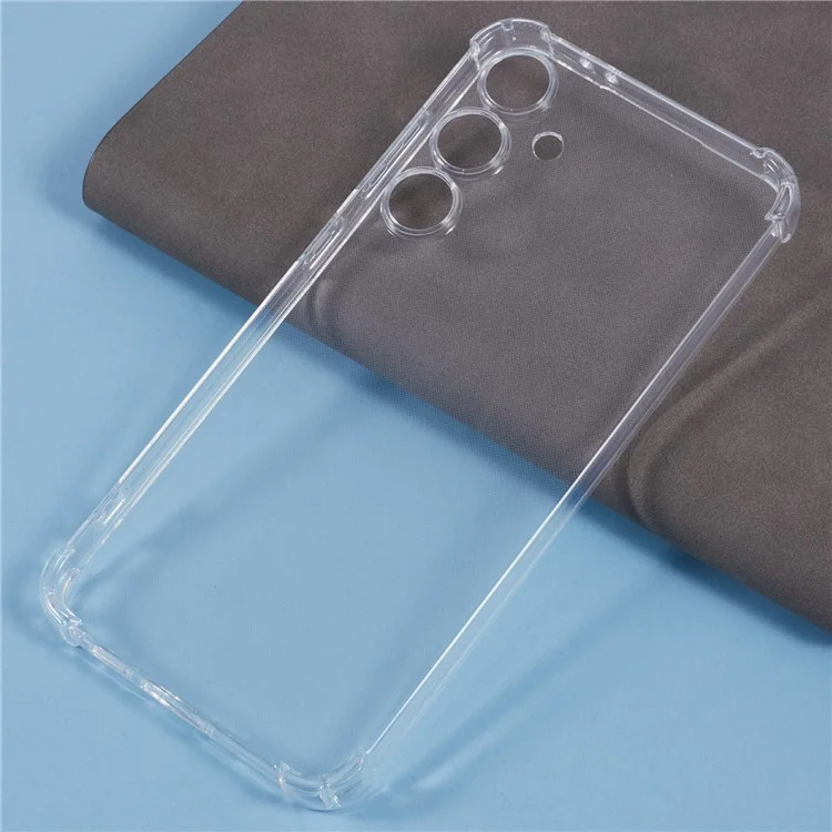 Pour Samsung Galaxy S24 FE Clear Case Four Corner Reinforced Protective Soft TPU Phone Cover