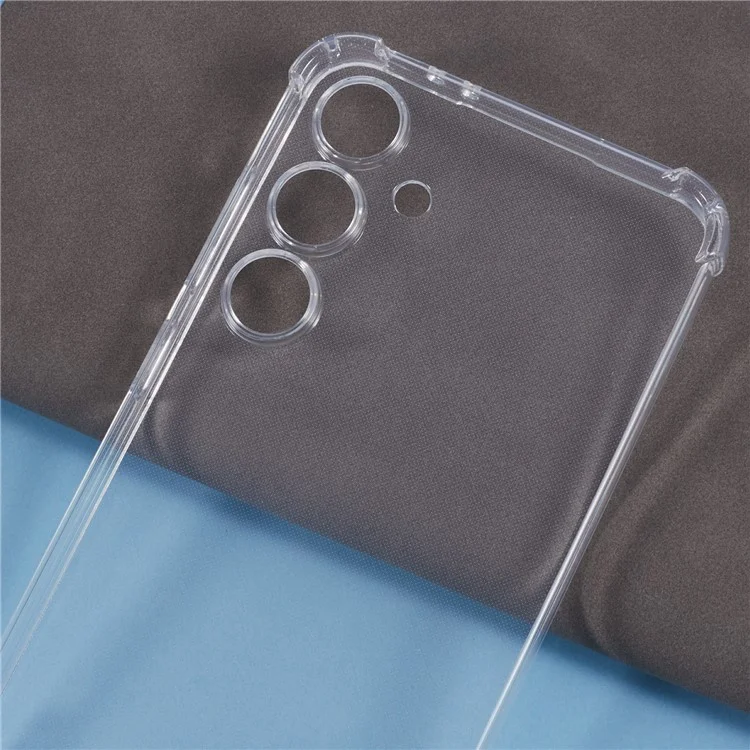 Pour Samsung Galaxy S24 FE Clear Case Four Corner Reinforced Protective Soft TPU Phone Cover