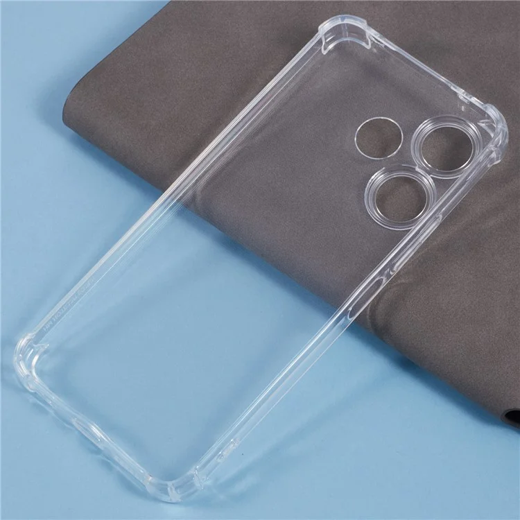 For Xiaomi Redmi 13 5G / 13 4G Clear Case Protective Four Corner Reinforced Soft TPU Phone Cover
