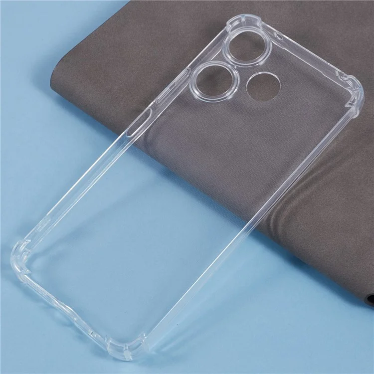 For Xiaomi Redmi 13 5G / 13 4G Clear Case Protective Four Corner Reinforced Soft TPU Phone Cover