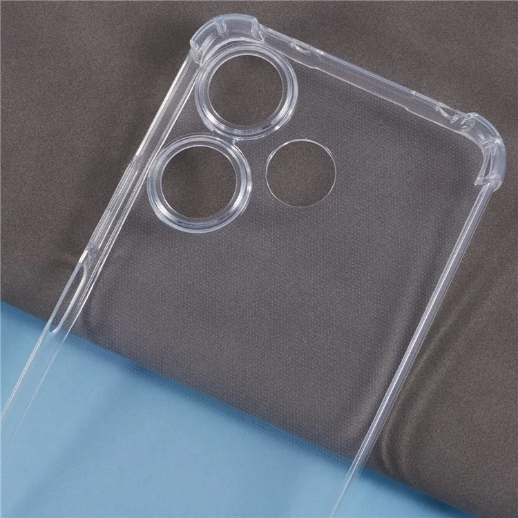 For Xiaomi Redmi 13 5G / 13 4G Clear Case Protective Four Corner Reinforced Soft TPU Phone Cover
