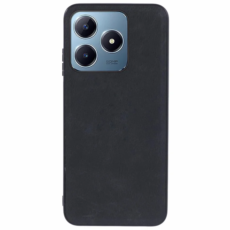 For Realme Note 60x 4G / C63 4G / C61 4G Case Leather + PC + TPU Phone Cover Vintage Protective - Black