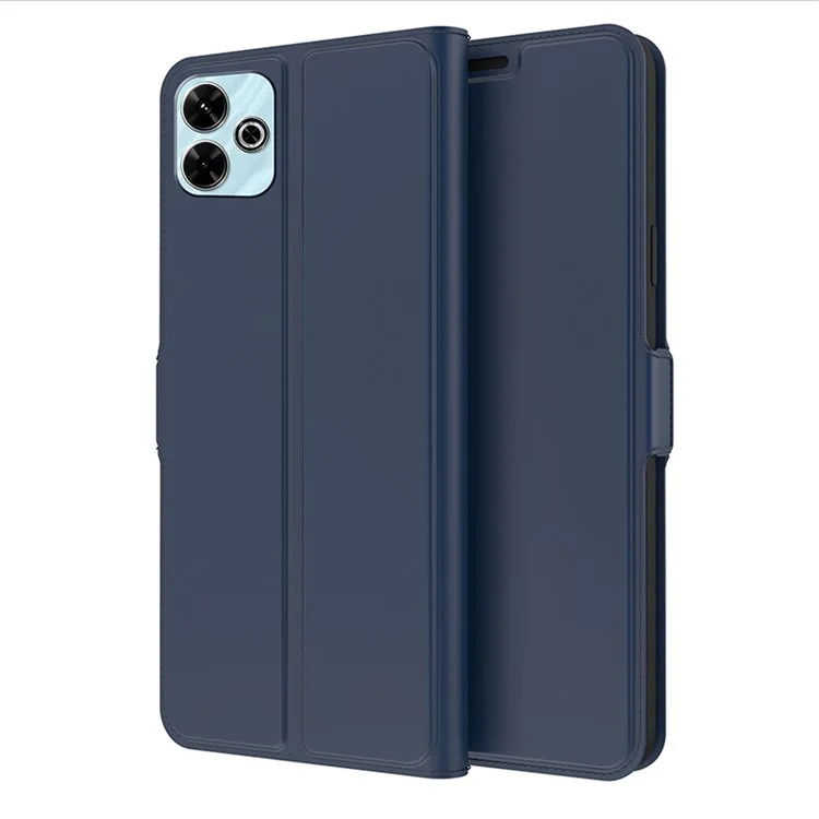 Per Xiaomi Redmi 13 5G / 13 4G / Note 13R 5G / Poco M6 4G Case Custodia in Pelle PU con Supporto per Schede - Blu