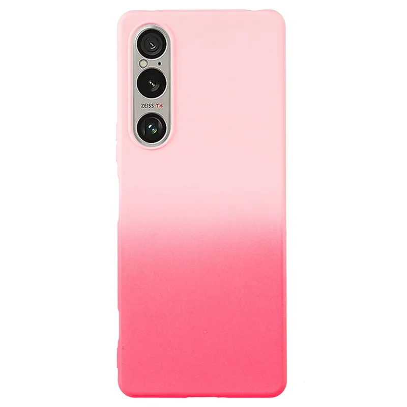 For Sony Xperia 1 VI TPU Case Cute Gradient Color Phone Cover - Pink+Rose