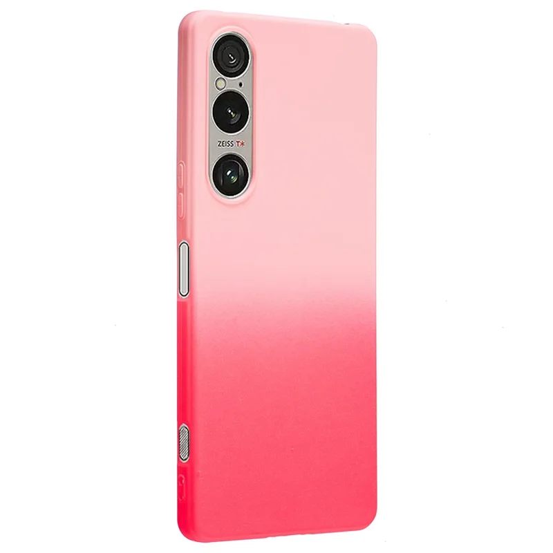 For Sony Xperia 1 VI TPU Case Cute Gradient Color Phone Cover - Pink+Rose