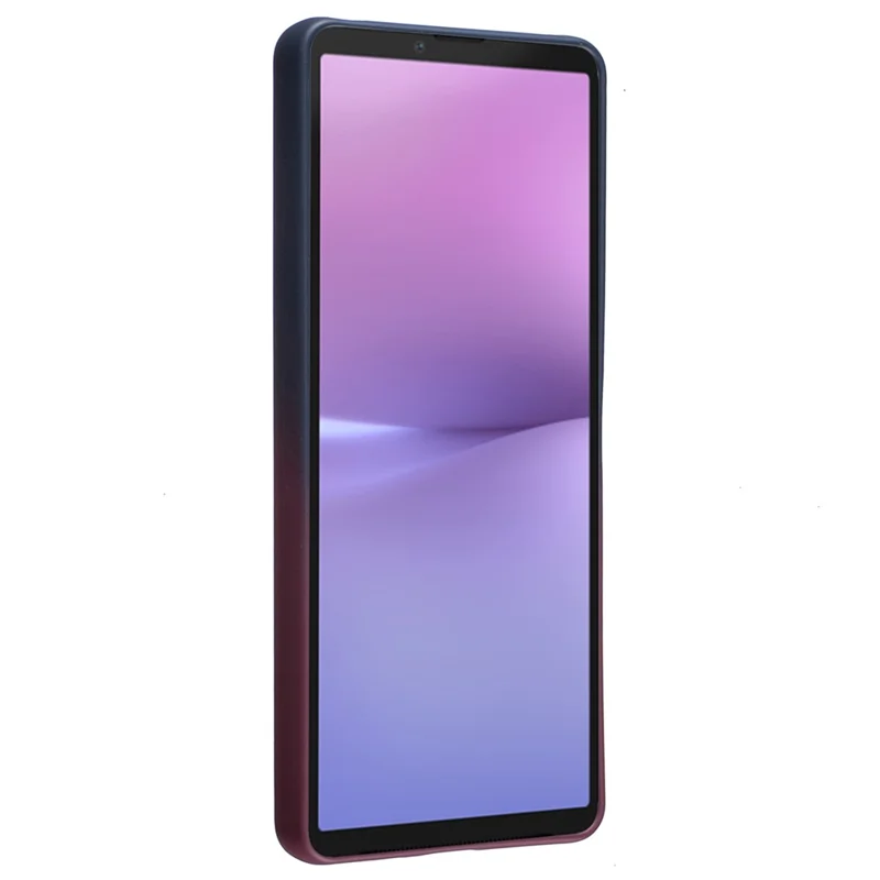 For Sony Xperia 10 V Case Soft TPU Anti-Drop Phone Cover Two-Color Gradient -  Dark Blue+Dark Purple