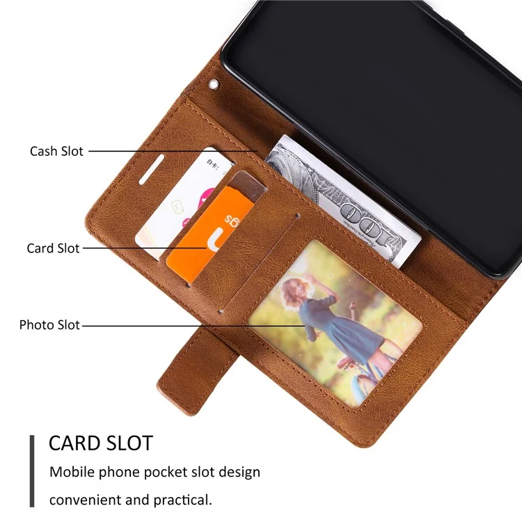 Für iPhone 16 Plus Case Bedruckte Linien PU-Leder Splicing Wallet Phone Cover - Braun