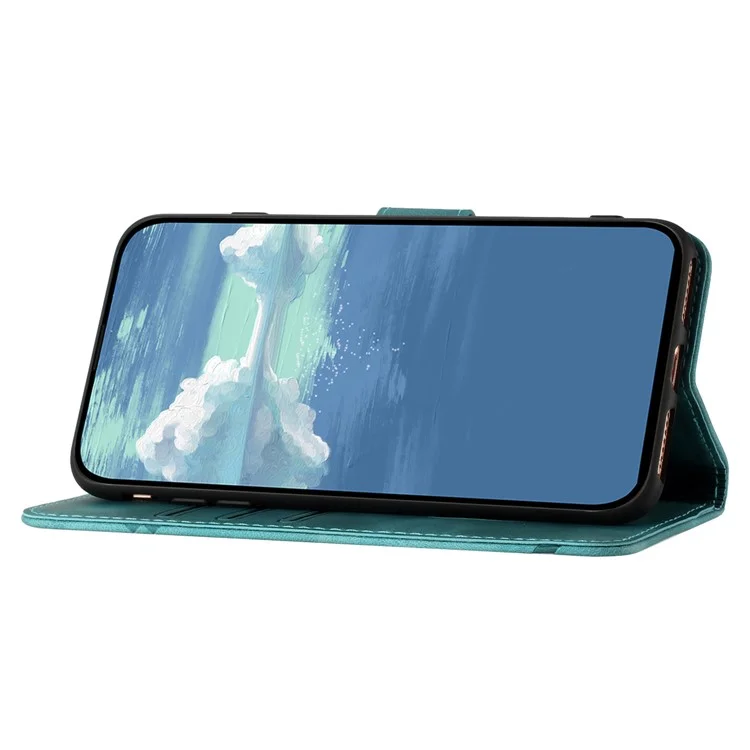 YX0040 für Motorola Edge 50 Ultra 5G / Moto X50 Ultra 5G Case Geometrische Lederhandy-Abdeckung - Baby Blau