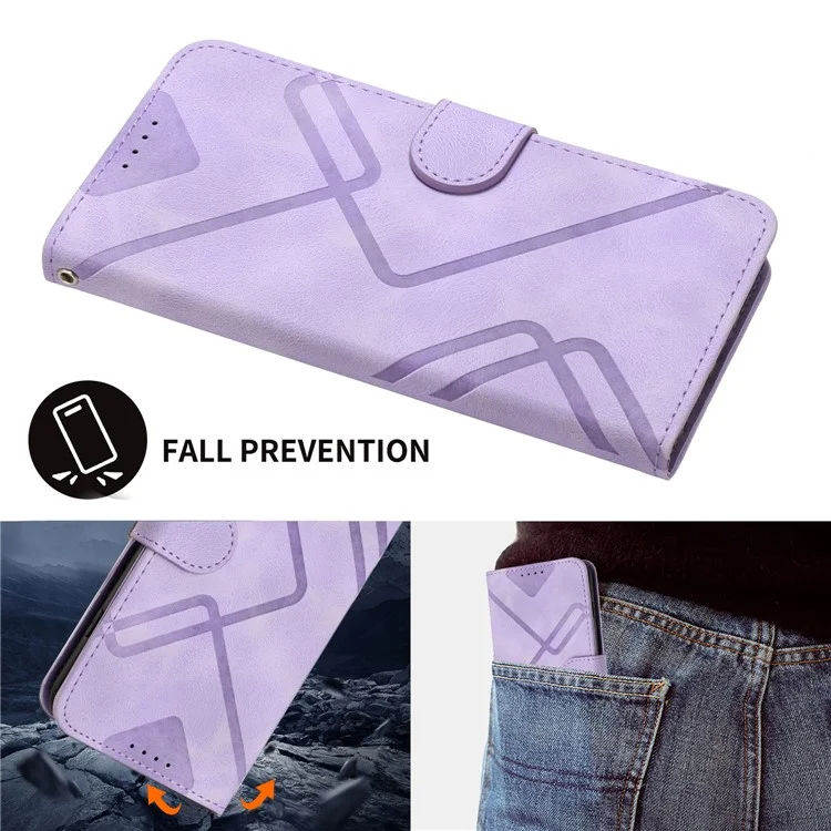 YX0040 For Infinix GT 20 Pro 5G Case Geometry Leather Phone Cover with Stand - Light Purple