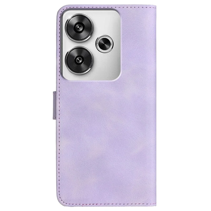 YX0030 For Xiaomi Redmi Turbo 3 5G / Poco F6 5G Case Smile Letter Phone Leather Cover - Light Purple